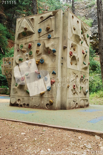 Image of Climbing wall on a park