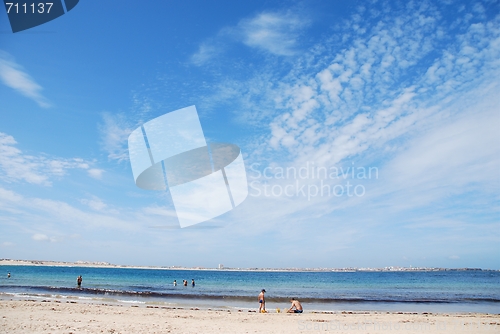 Image of Beautiful Baleal beach at Peniche, Portugal