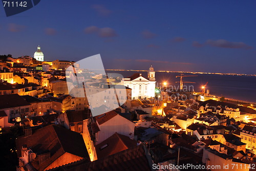 Image of City view in Lisbon, Portugal (sunset)