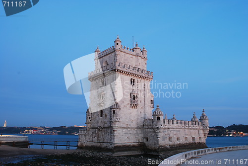 Image of Belem Tower in Lisbon, Portugal (Sunset)