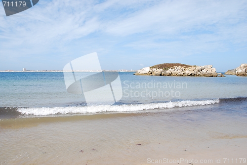 Image of Beautiful Baleal beach at Peniche, Portugal