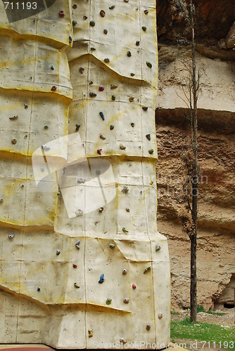 Image of Climbing wall on a park