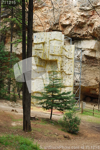 Image of Climbing wall on a park