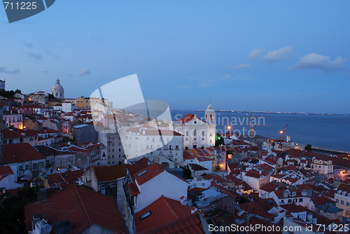 Image of City view in Lisbon, Portugal (sunset)