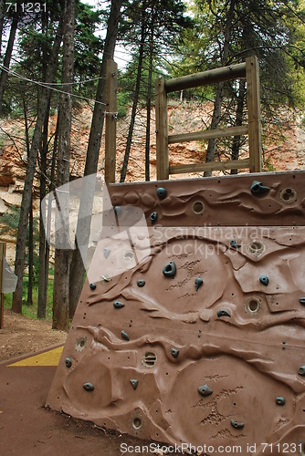 Image of Climbing wall on a park