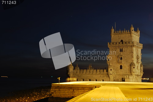 Image of Belem Tower in Lisbon, Portugal (Sunset)