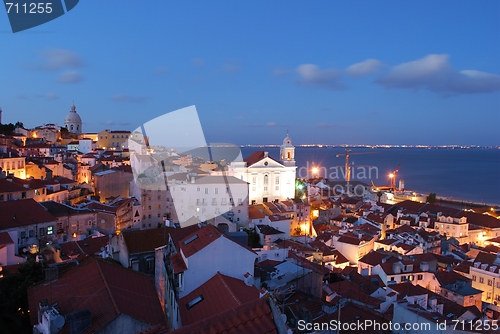 Image of City view in Lisbon, Portugal (sunset)