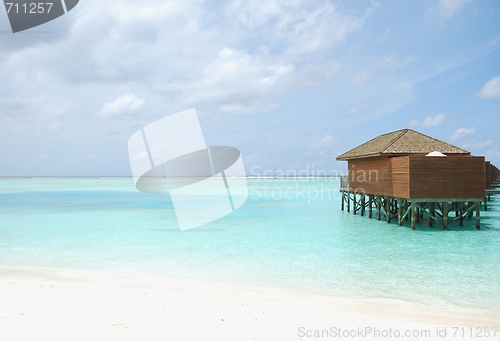 Image of Water villas in Maldives (beach scene)