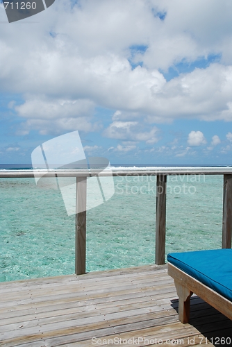 Image of Seascape and clouscape from water villa in Maldives