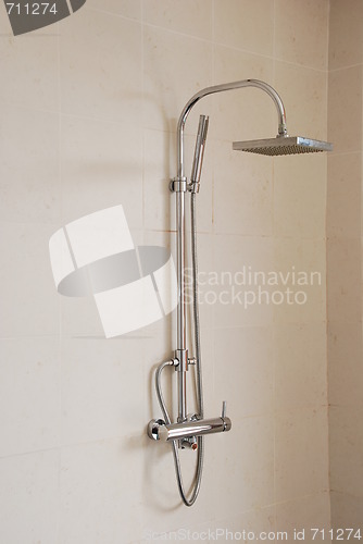 Image of Modern shower in a luxury hotel