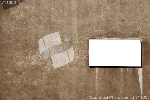 Image of Empty sign on a grungy wall