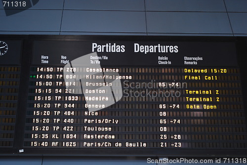 Image of Airport display panel