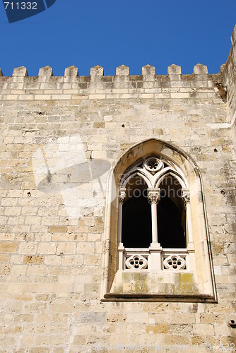 Image of Architectural detail of a ancient church window