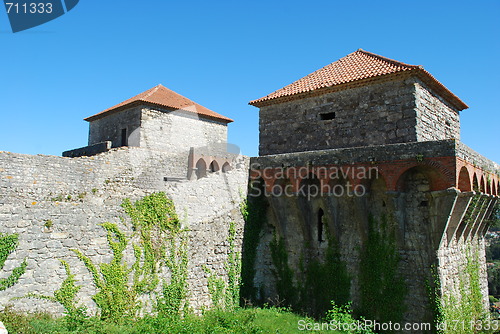 Image of Ourém Castle (blue sky background)