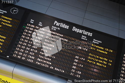 Image of Airport display panel