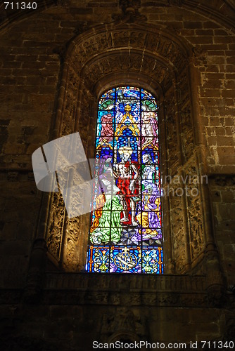 Image of Hieronymites Monastery Chapel Vitral in Lisbon