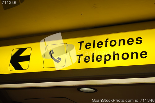 Image of Telephone sign on airport