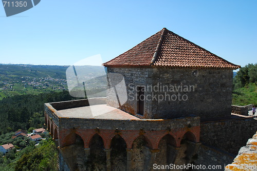 Image of Ourém Castle (blue sky background)