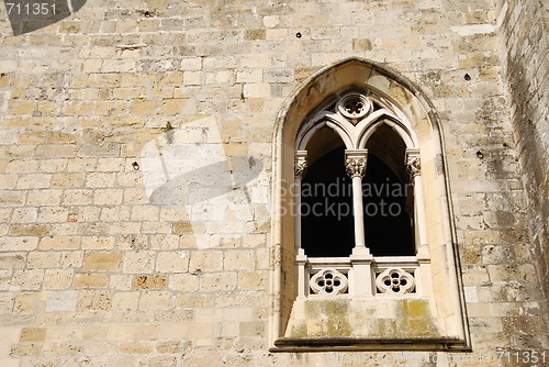 Image of Architectural detail of a ancient church window