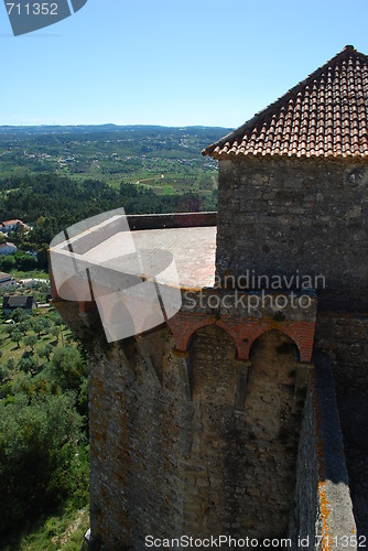 Image of Ourém Castle (blue sky background)