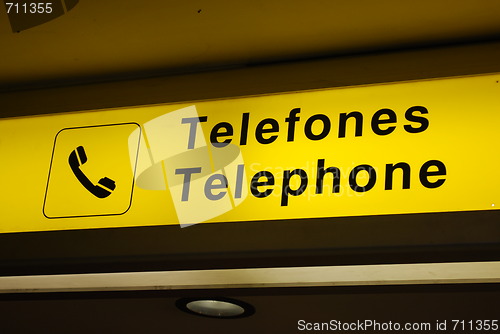 Image of Telephone sign on airport