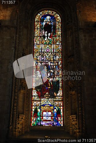 Image of Hieronymites Monastery Chapel Vitral in Lisbon