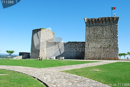 Image of Ourém Castle (blue sky background)