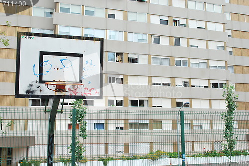 Image of Basketball court in a social neighbourhood