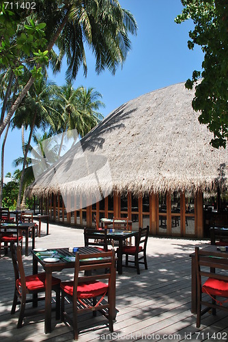 Image of Beach restaurant view in Maldives