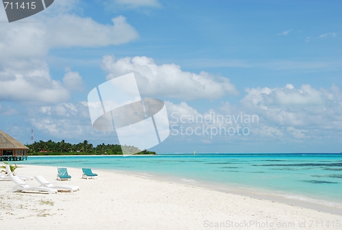 Image of Maldives beach and island