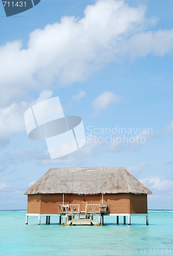 Image of Honeymoon villa in Maldives (clouscape background)