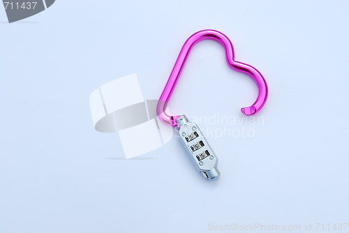 Image of Broken heart shaped carabiner