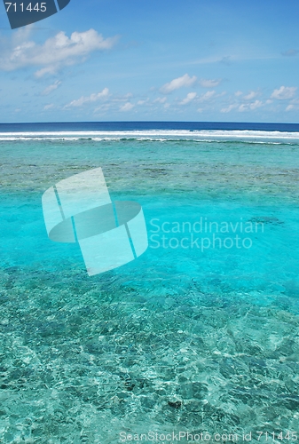 Image of Maldives scene with gorgeous water/cloudscape
