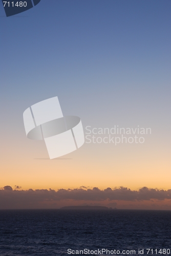 Image of Colorful sunset on Praia del Rey, Portugal