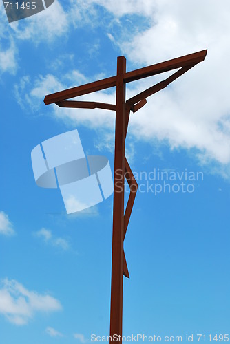 Image of Modern cross on the Sanctuary of Fatima