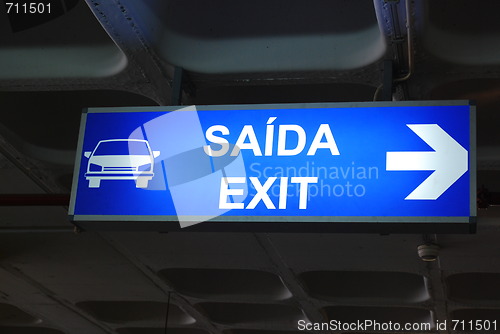 Image of Exit sign on airport