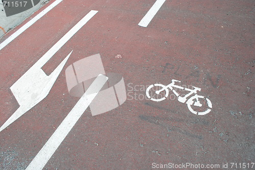 Image of Bike lane on a bright day