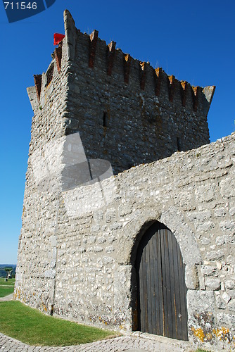 Image of Ourém Castle (blue sky background)