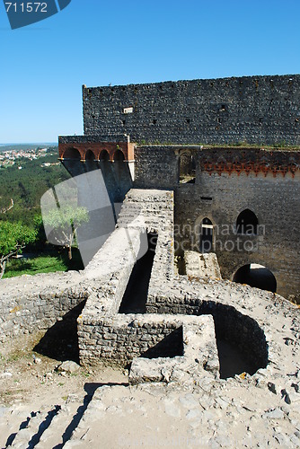 Image of Ourém Castle (blue sky background)