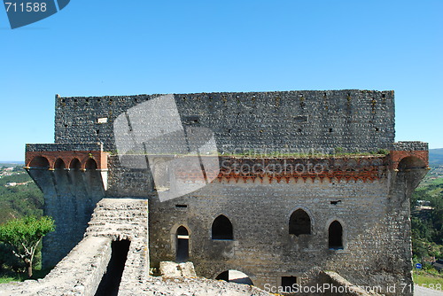 Image of Ourém Castle (blue sky background)