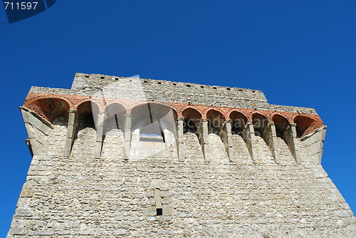 Image of Ourém Castle (blue sky background)