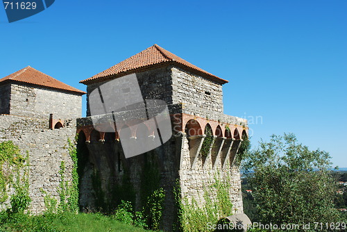Image of Ourém Castle (blue sky background)