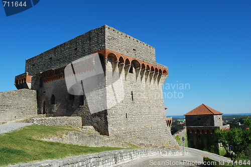 Image of Ourém Castle (blue sky background)