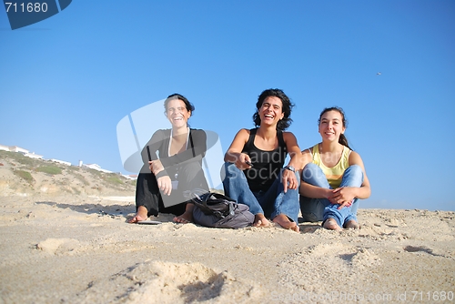Image of Smiling sisters at the beach