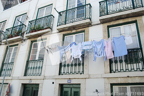 Image of Clothes drying at the window