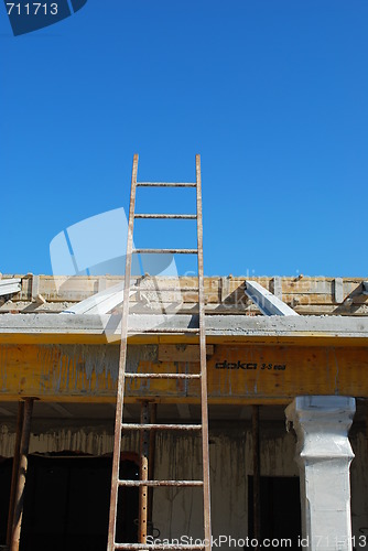 Image of Ladder to access framework on roof