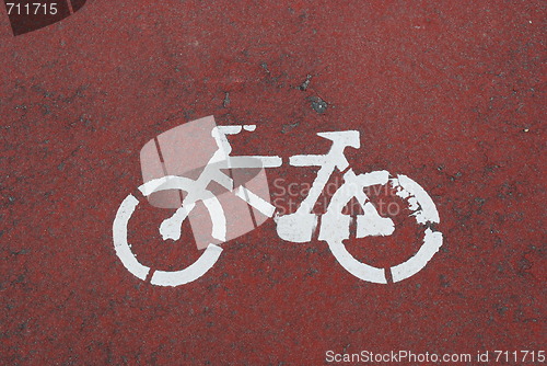 Image of Bike lane on a bright day