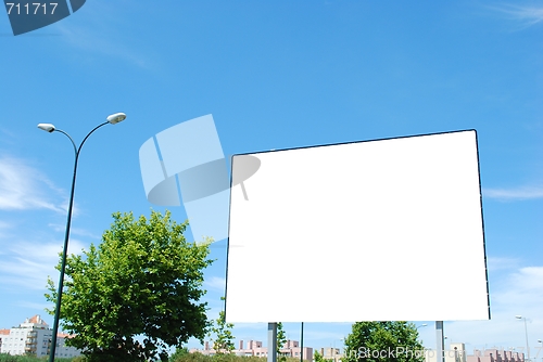 Image of Blank billboard on a urban street