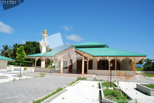 Image of Green mosque in a Maldivian Island
