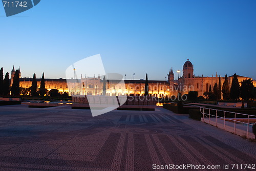 Image of Hieronymites Monastery in Lisbon (sunset)